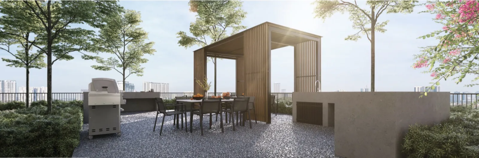 ARAS Residences rooftop BBQ terrace